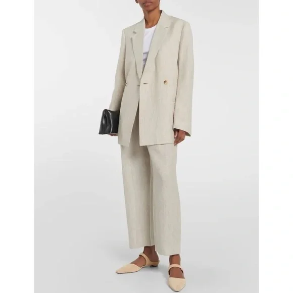 Totême Mélange Wool and Linen Blazer